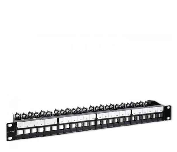 QOLTEC Patch panel do szaf RACK 19" | 24 porty | 1U | UTP | Czarny 54516 - 1329984 - zdjęcie 2